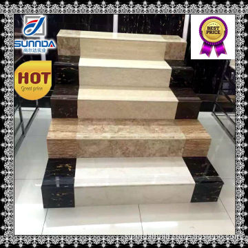 vitrified glazed polished stairs floor tiles, discontinued porcelain step tiles for stairs